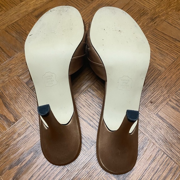 Caparros bronze silk high heel sandals with rhinestones size 8.5 Worn on… - Picture 10 of 13